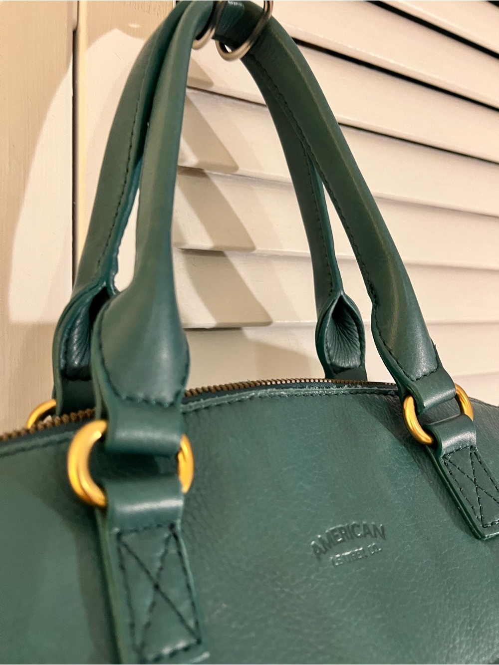 New American Leather Co. Carrie Dome Satchel/crossbody dark teal - Picture 8 of 16